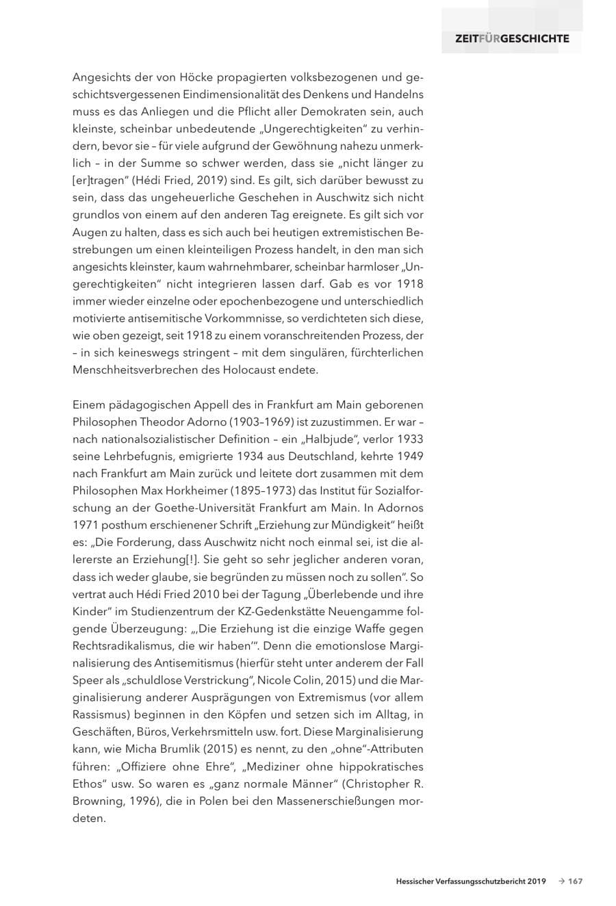 Seite 169 des Verfassungsschutzbericht 2019 Hessen
