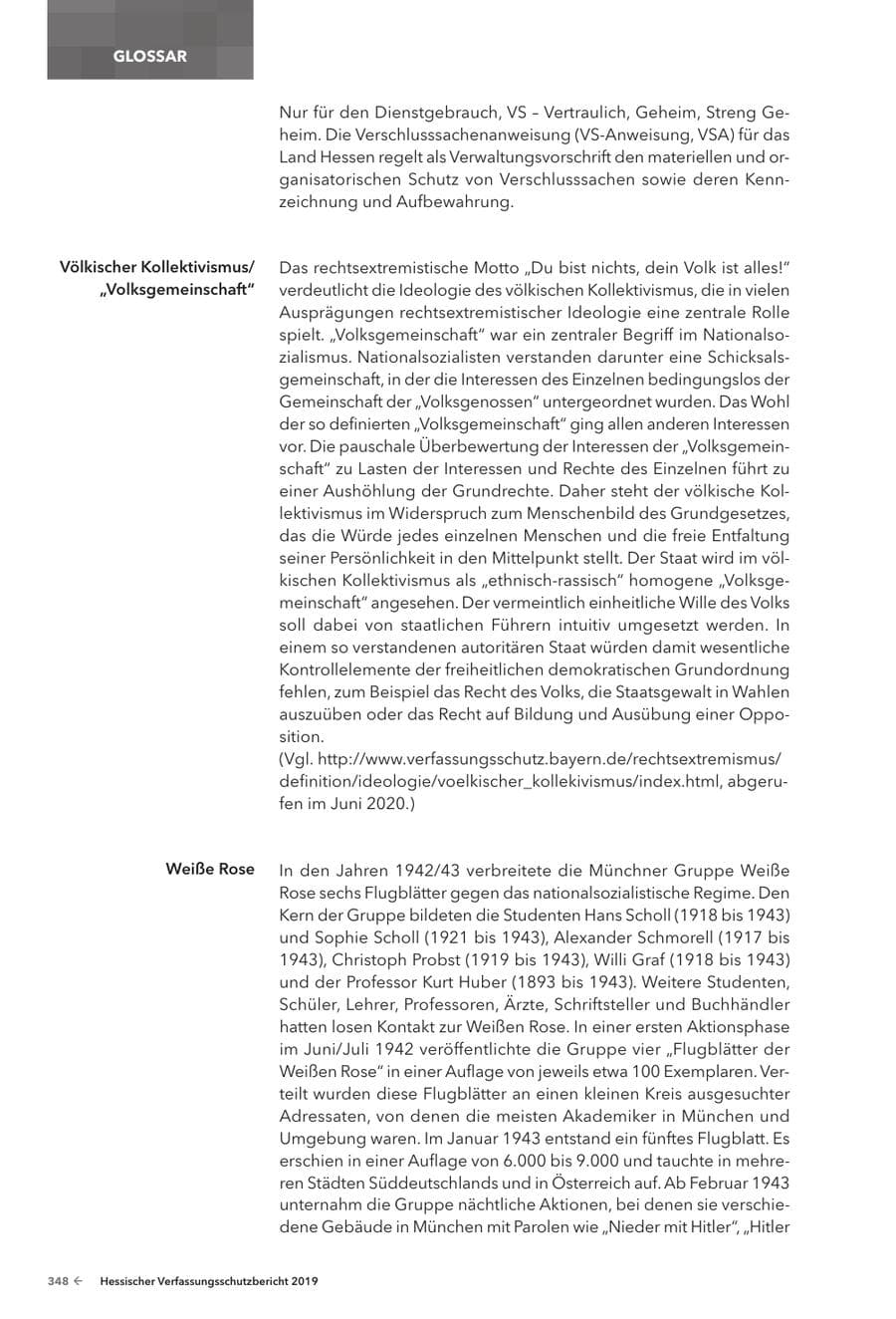 Seite 350 des Verfassungsschutzbericht 2019 Hessen