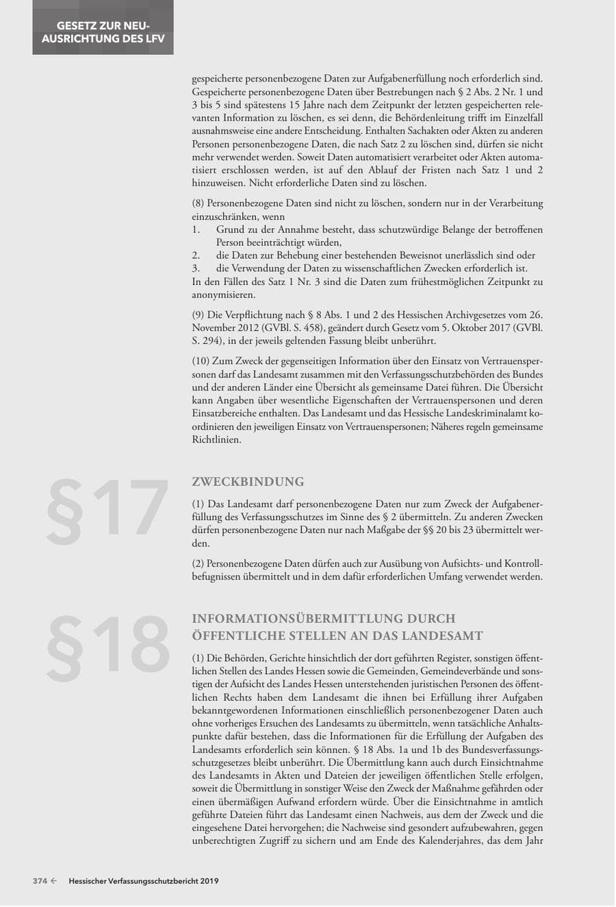 Seite 376 des Verfassungsschutzbericht 2019 Hessen