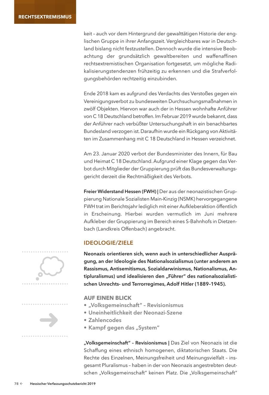Seite 80 des Verfassungsschutzbericht 2019 Hessen