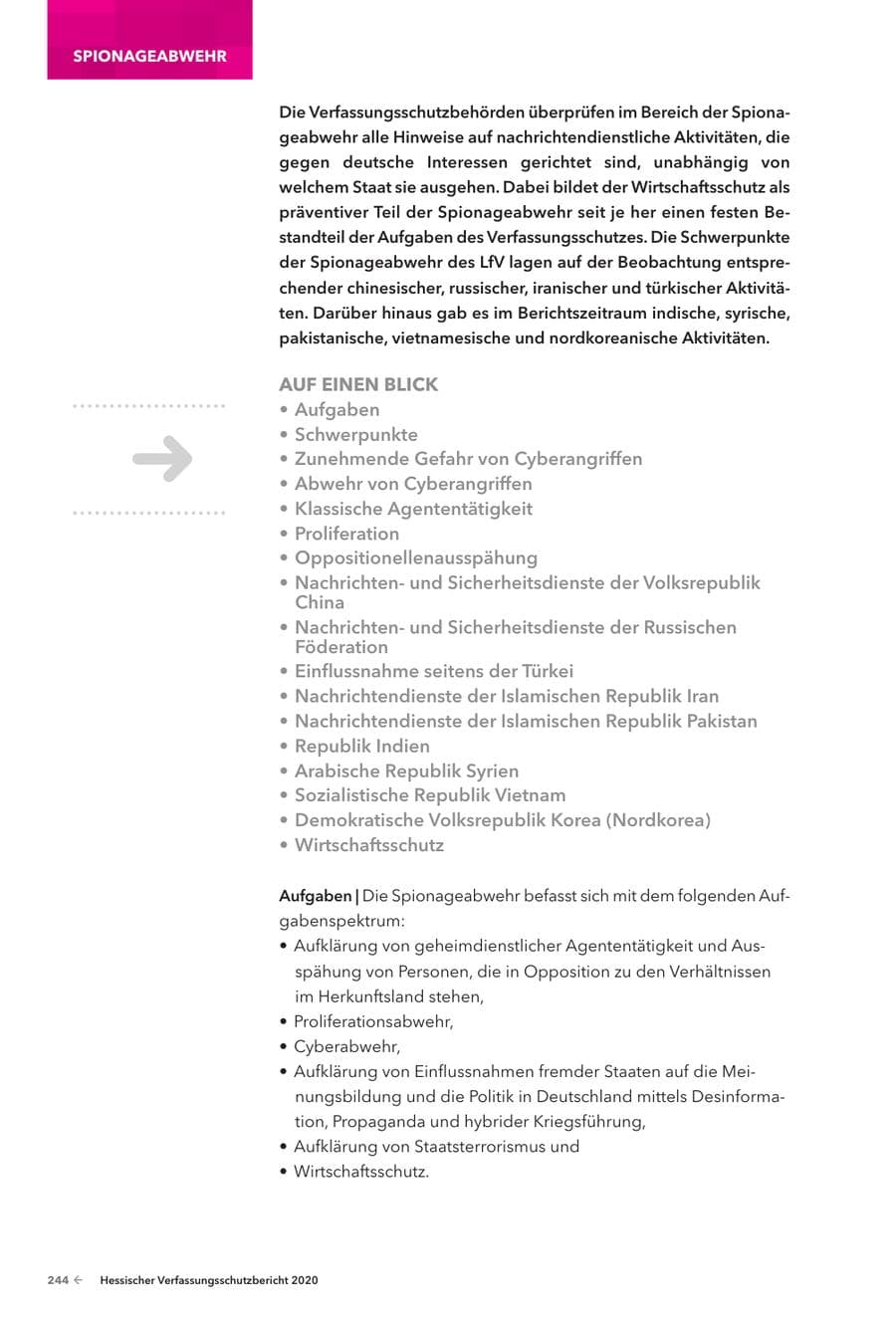 Seite 246 des Verfassungsschutzbericht 2020 Hessen