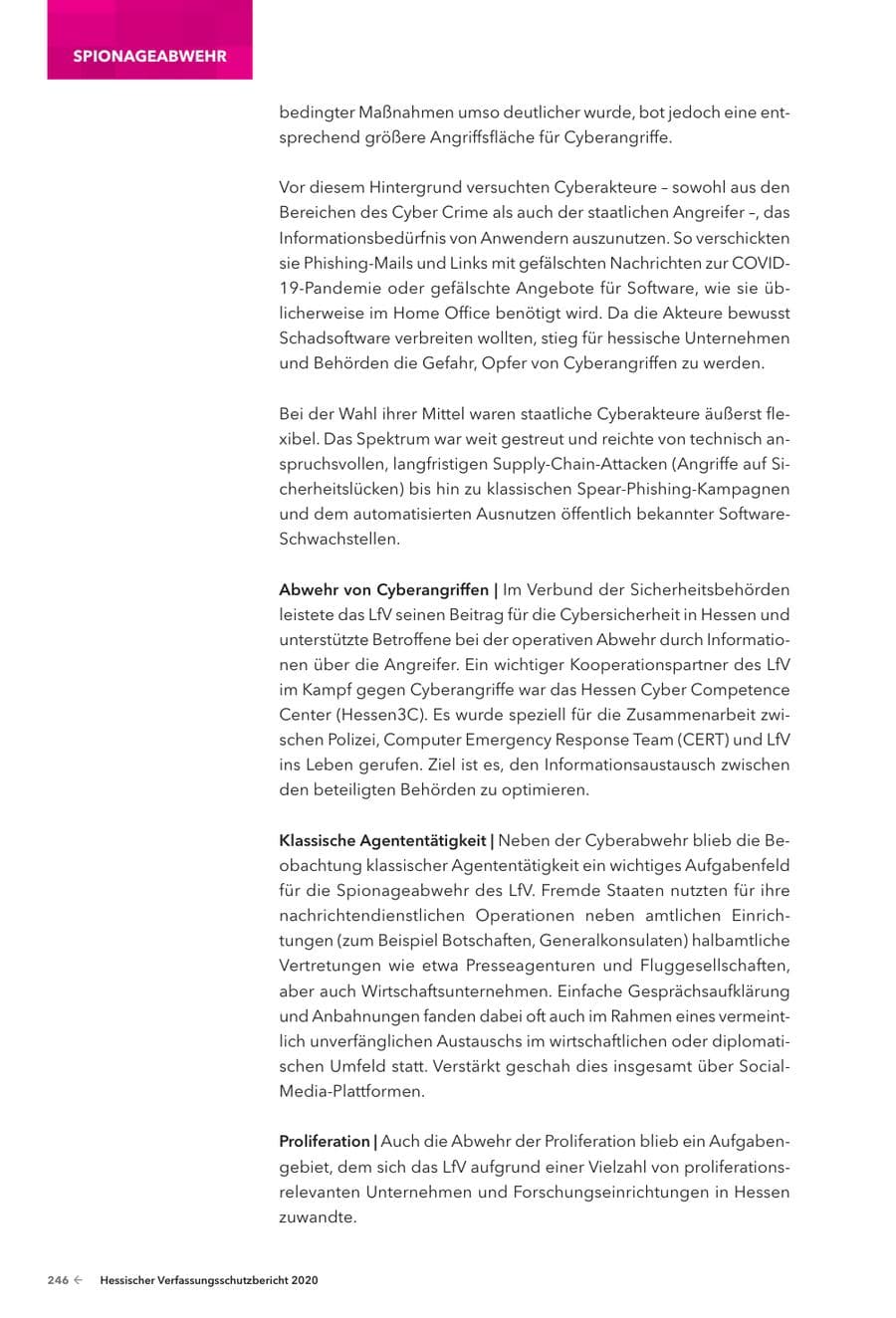 Seite 248 des Verfassungsschutzbericht 2020 Hessen