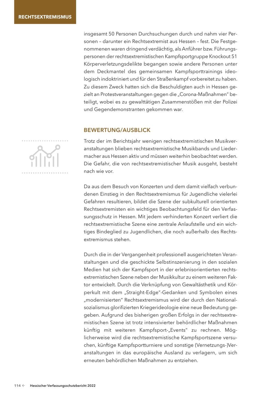 Seite 116 des Verfassungsschutzbericht 2022 Hessen