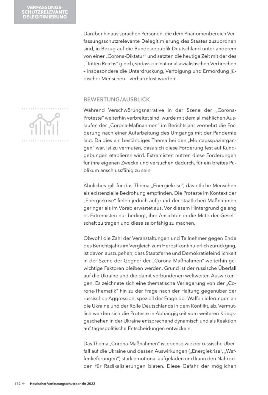 Seite 174 des Verfassungsschutzbericht 2022 Hessen