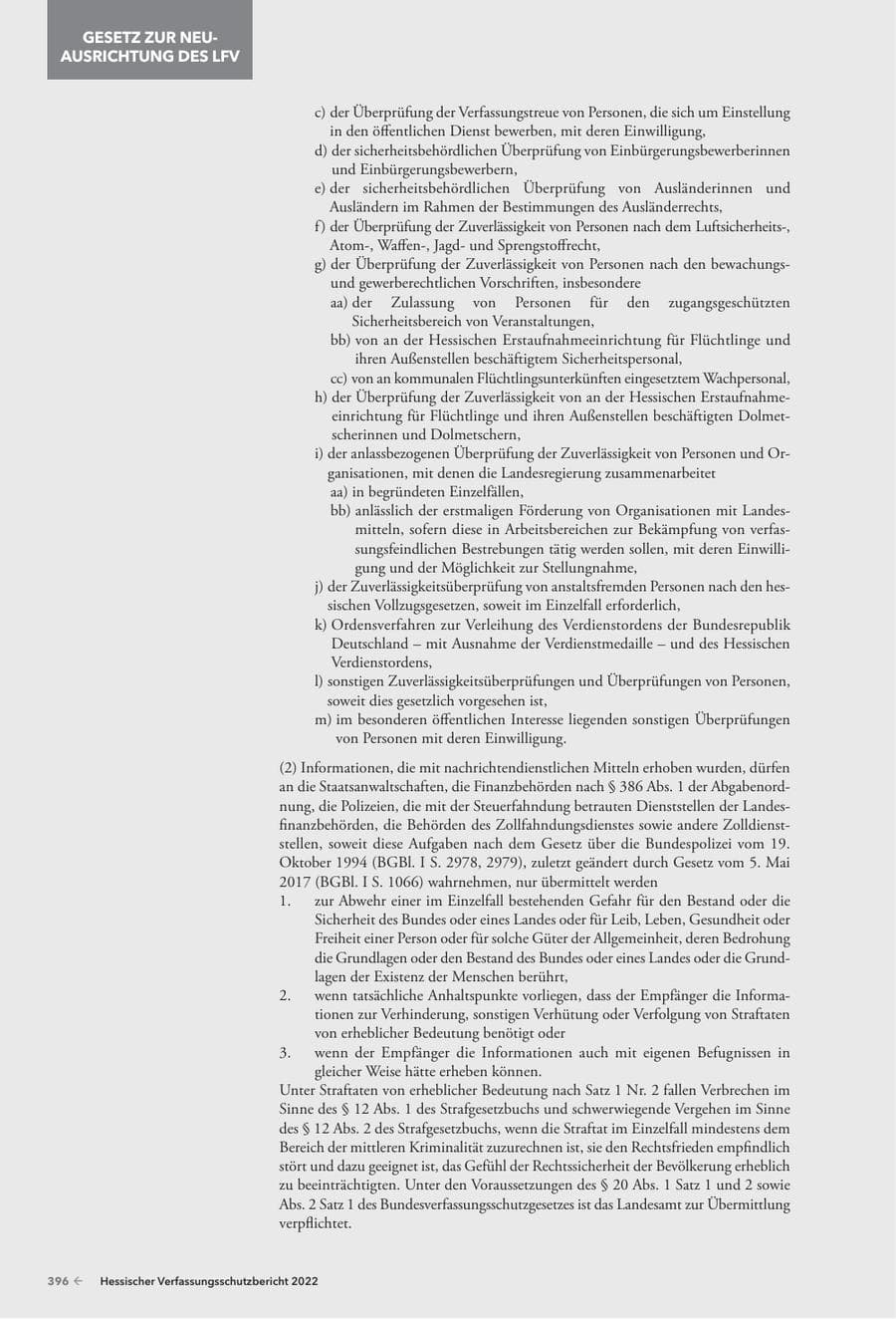 Seite 398 des Verfassungsschutzbericht 2022 Hessen
