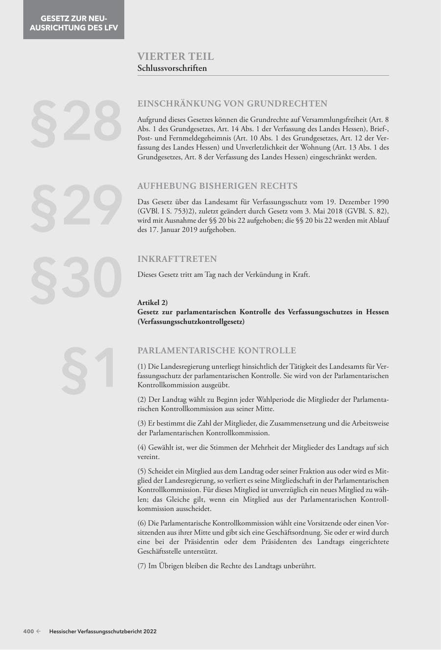 Seite 402 des Verfassungsschutzbericht 2022 Hessen