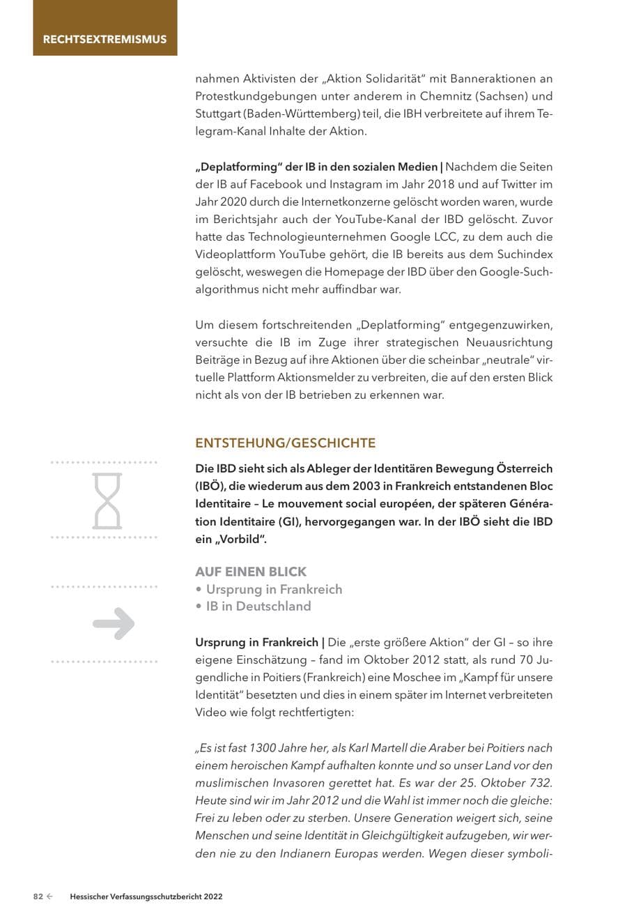 Seite 84 des Verfassungsschutzbericht 2022 Hessen