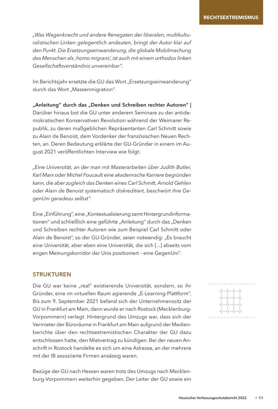 Seite 95 des Verfassungsschutzbericht 2022 Hessen