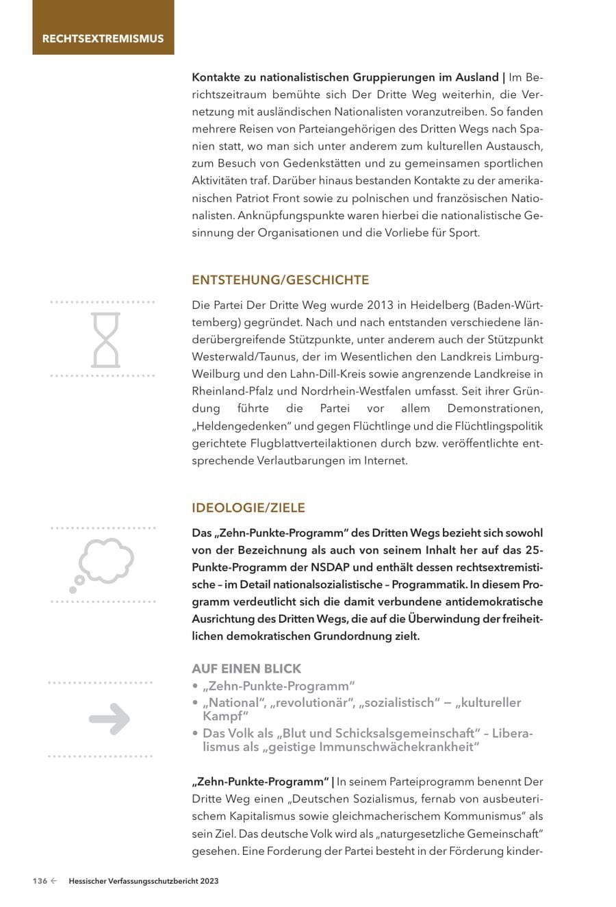 Seite 138 des Verfassungsschutzbericht 2023 Hessen