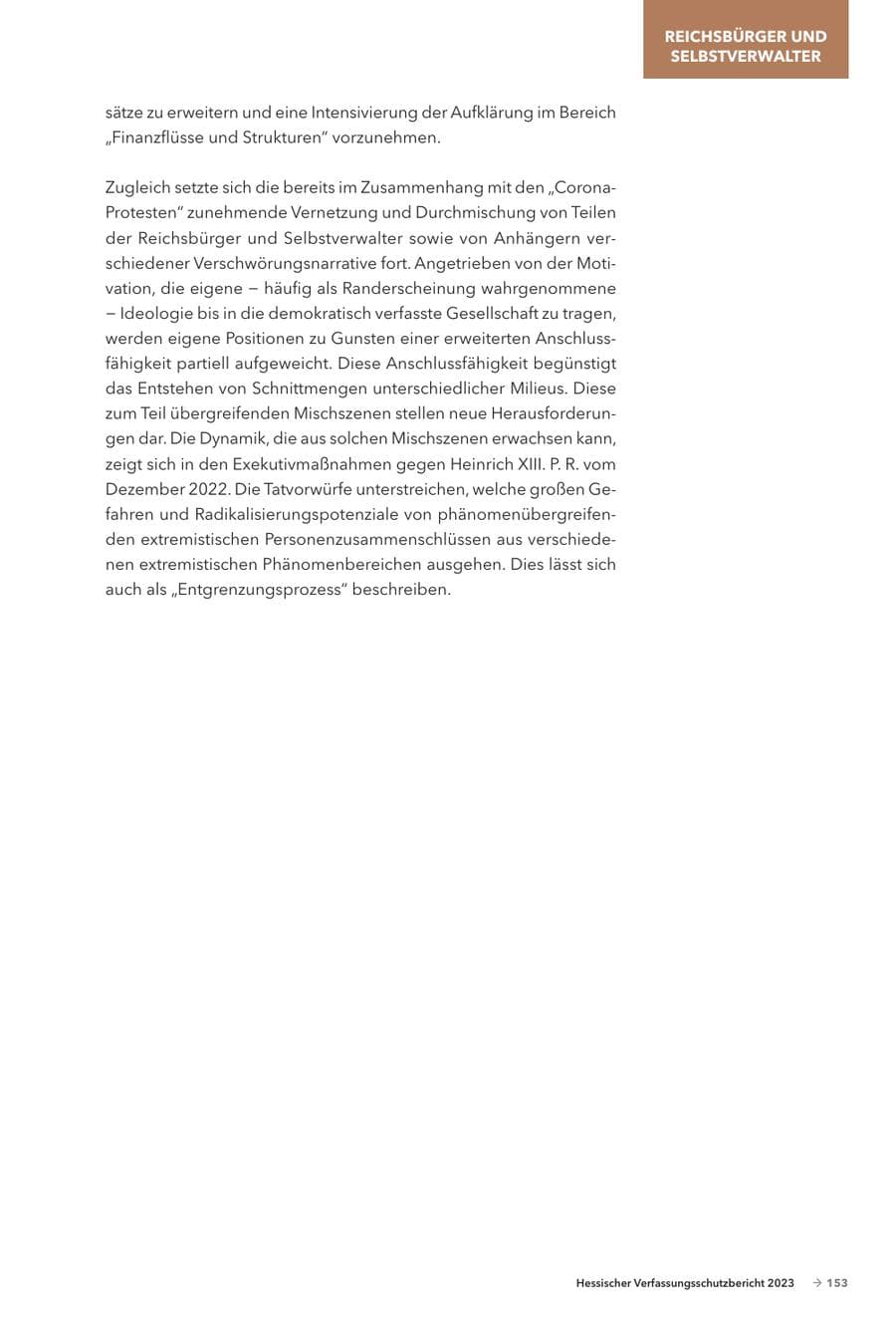 Seite 155 des Verfassungsschutzbericht 2023 Hessen