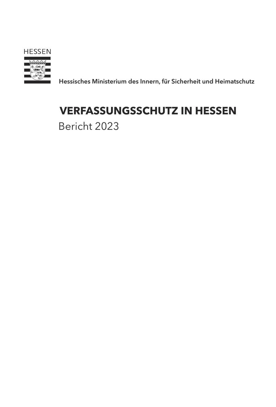 Seite 3 des Verfassungsschutzbericht 2023 Hessen