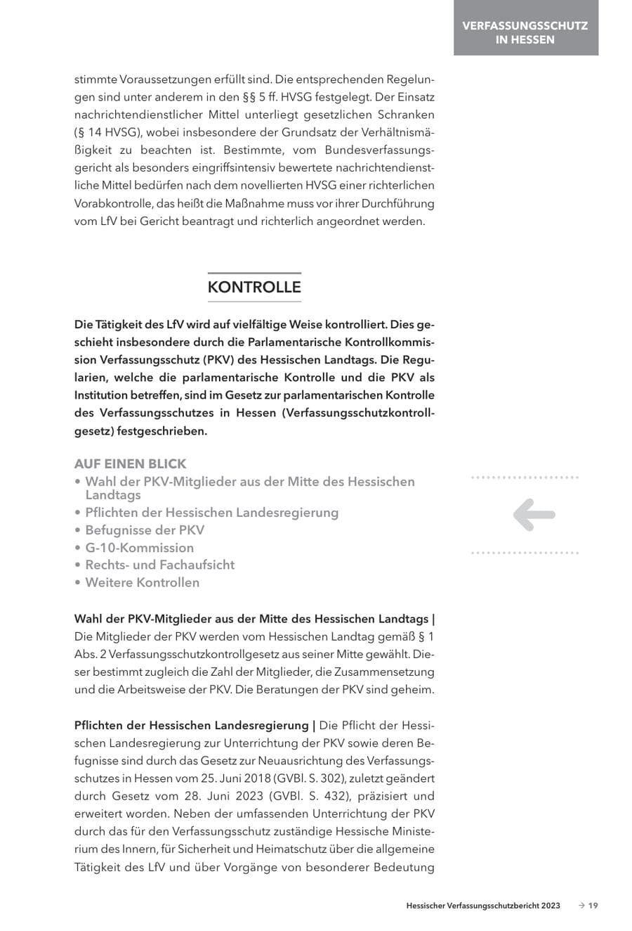 Seite 21 des Verfassungsschutzbericht 2023 Hessen