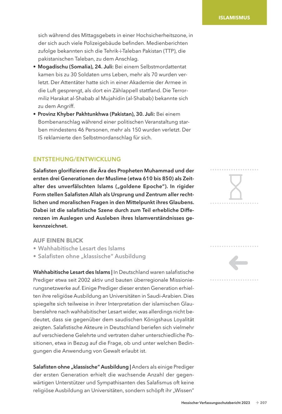 Seite 209 des Verfassungsschutzbericht 2023 Hessen