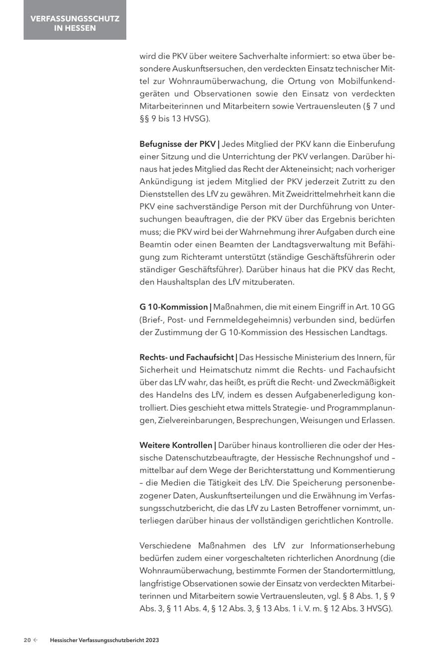 Seite 22 des Verfassungsschutzbericht 2023 Hessen