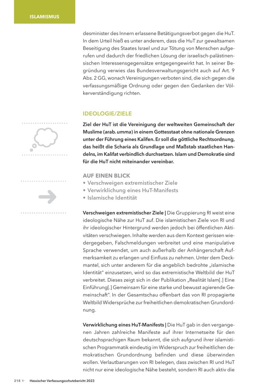 Seite 220 des Verfassungsschutzbericht 2023 Hessen