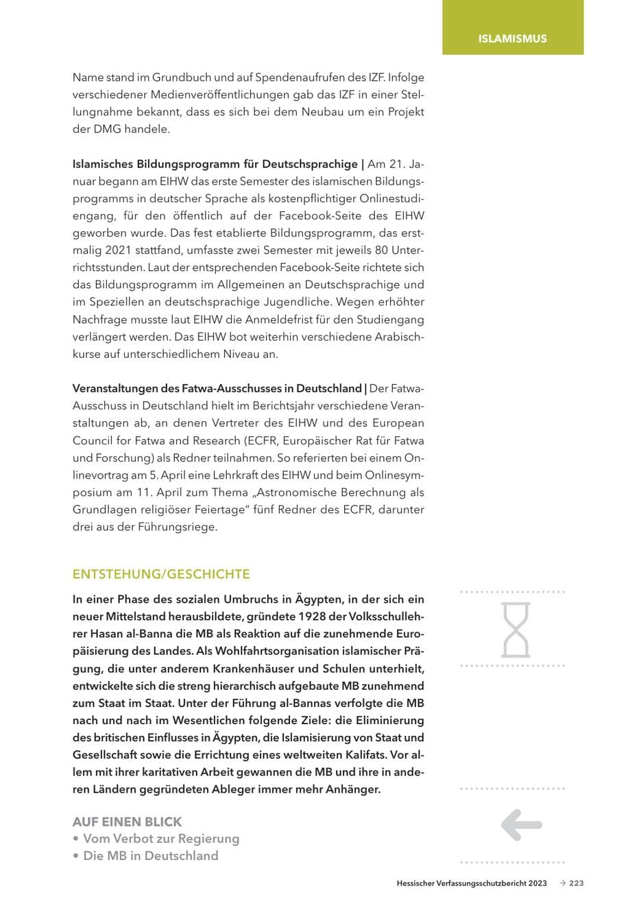 Seite 225 des Verfassungsschutzbericht 2023 Hessen