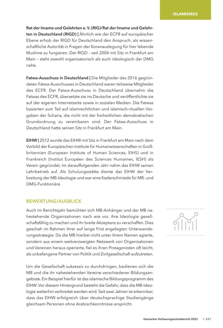 Seite 229 des Verfassungsschutzbericht 2023 Hessen