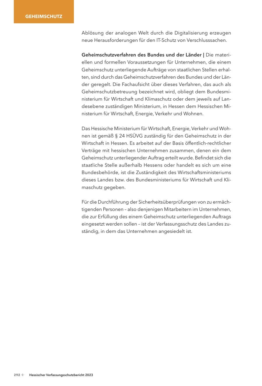 Seite 294 des Verfassungsschutzbericht 2023 Hessen