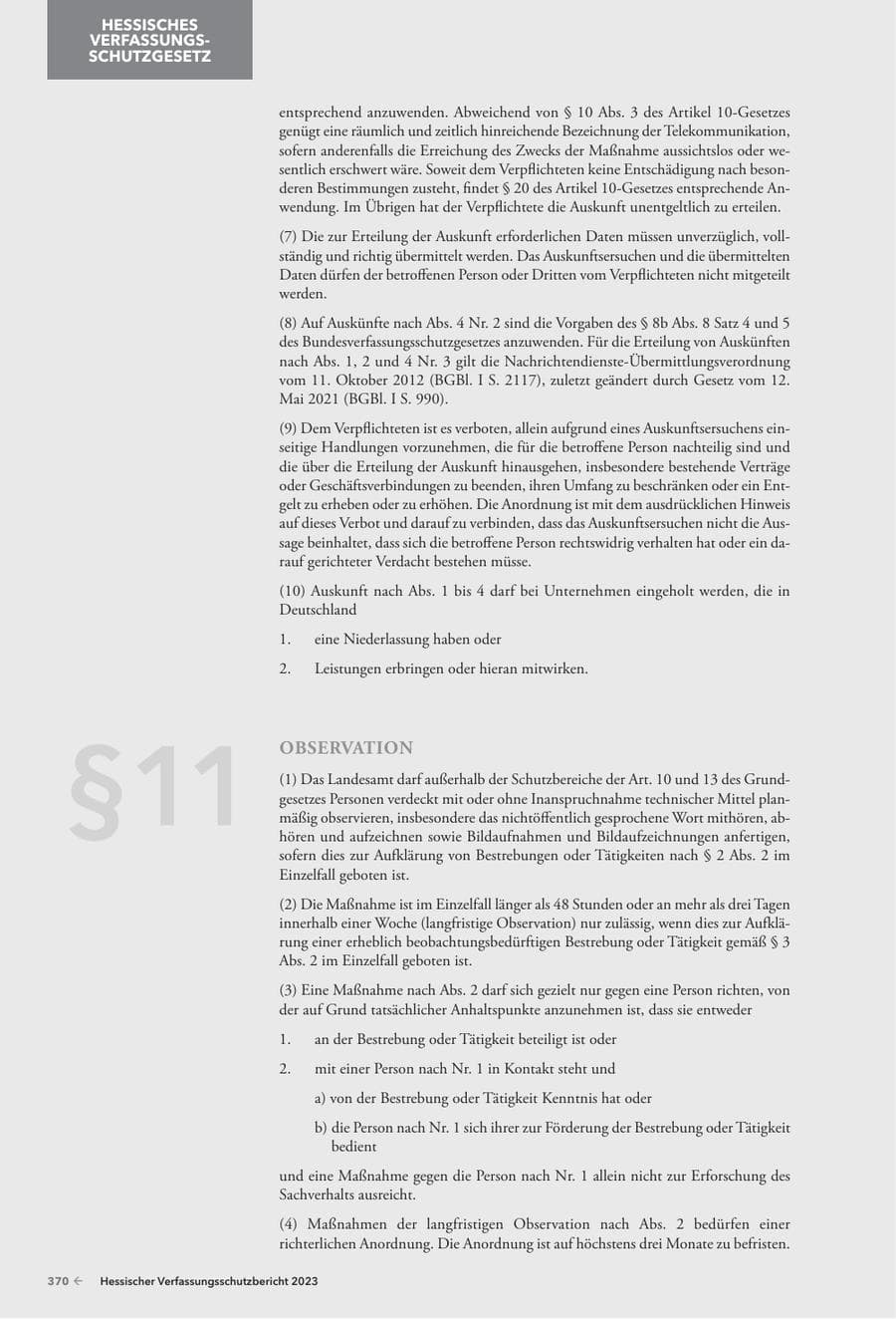 Seite 372 des Verfassungsschutzbericht 2023 Hessen