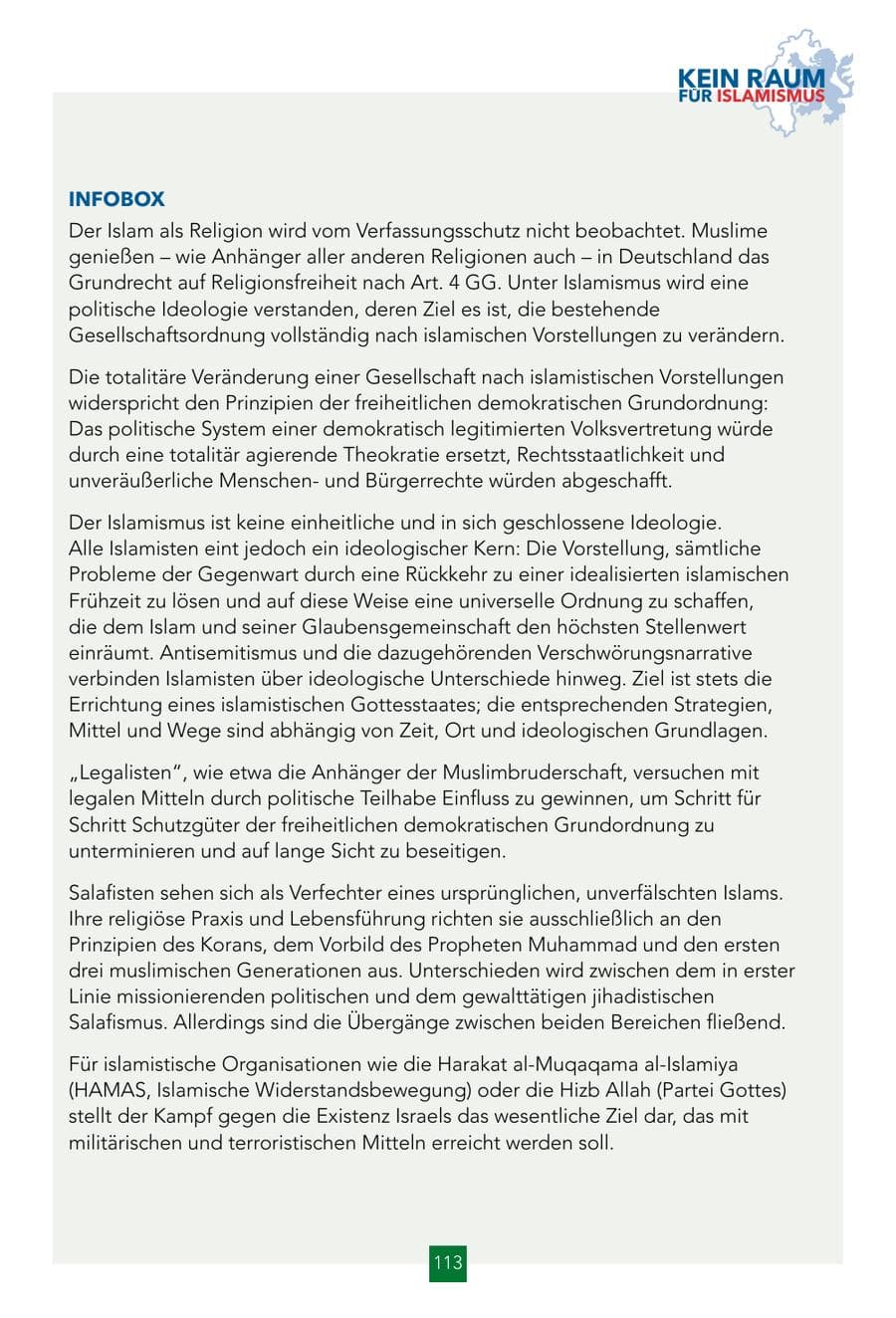 Seite 113 des Verfassungsschutzbericht 2024 Hessen