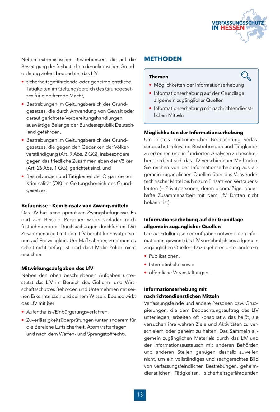 Seite 13 des Verfassungsschutzbericht 2024 Hessen