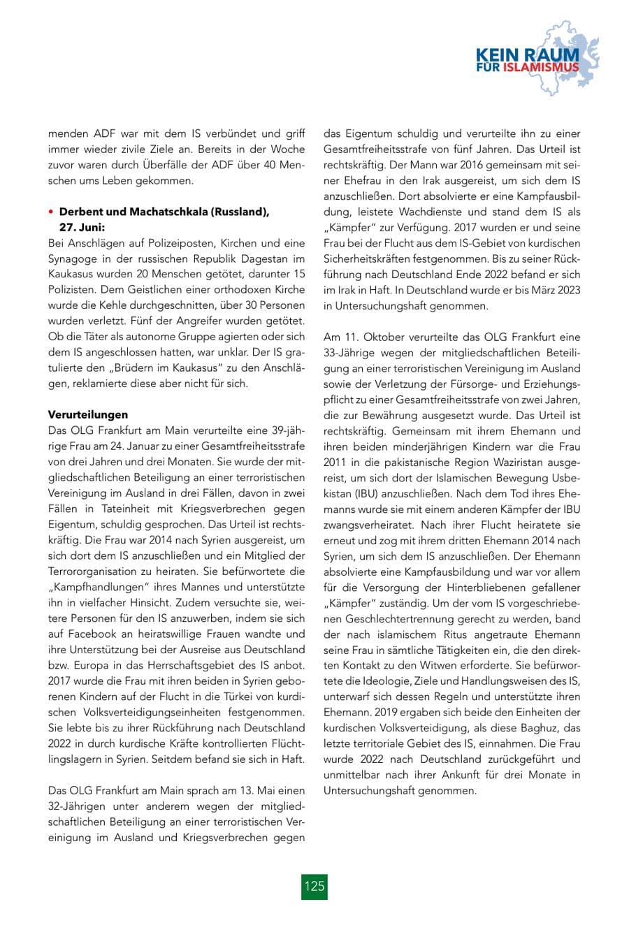 Seite 125 des Verfassungsschutzbericht 2024 Hessen