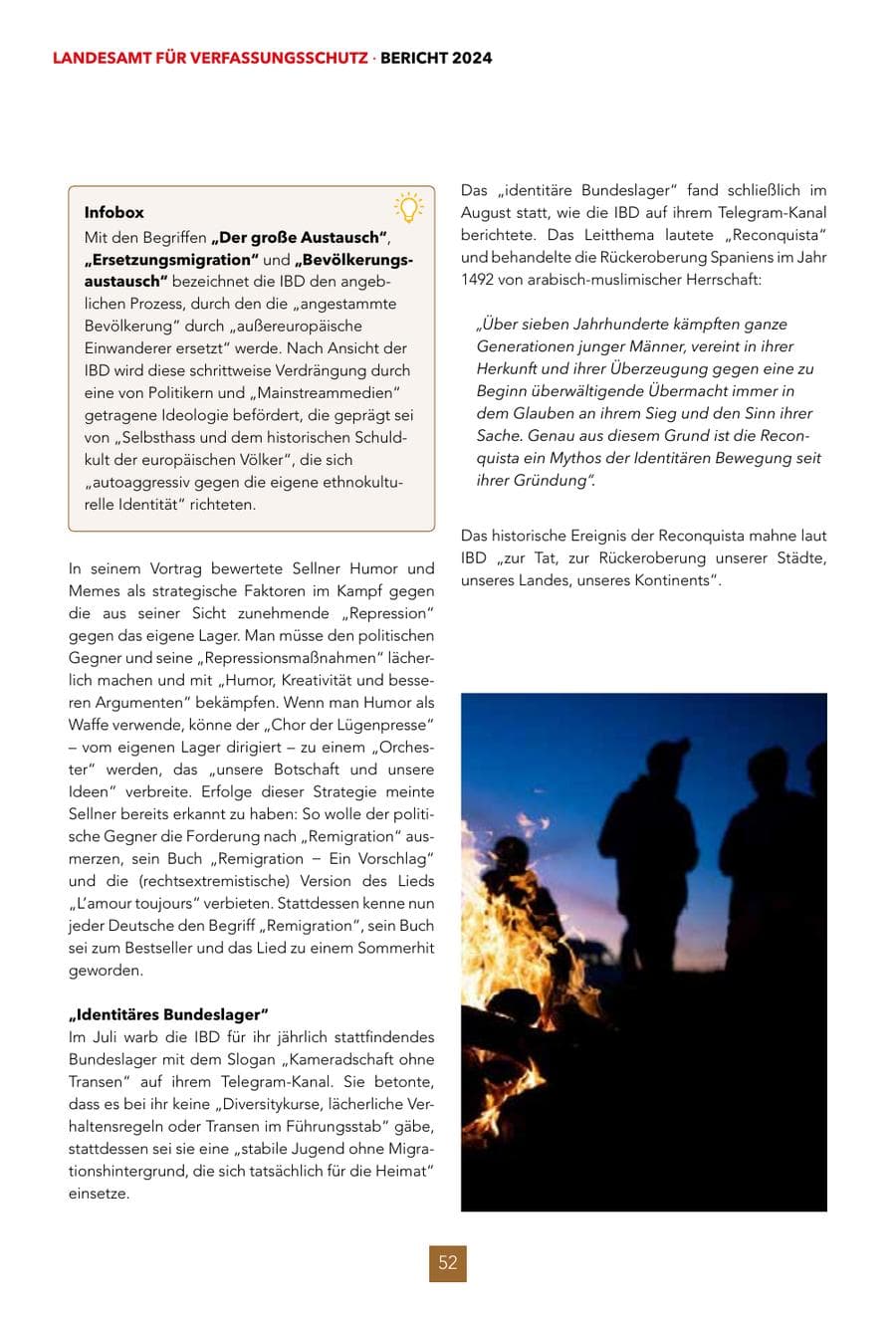 Seite 52 des Verfassungsschutzbericht 2024 Hessen