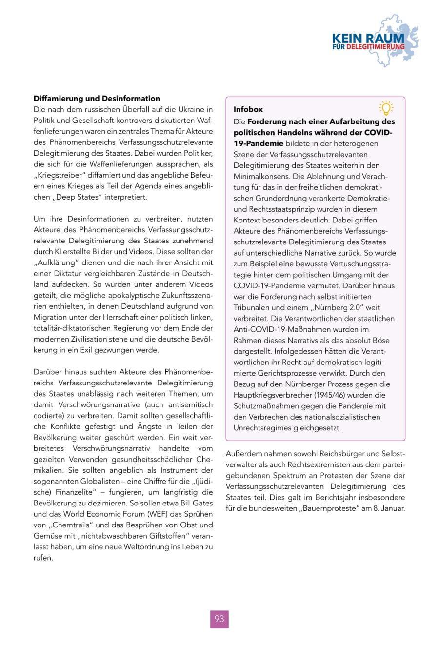 Seite 93 des Verfassungsschutzbericht 2024 Hessen