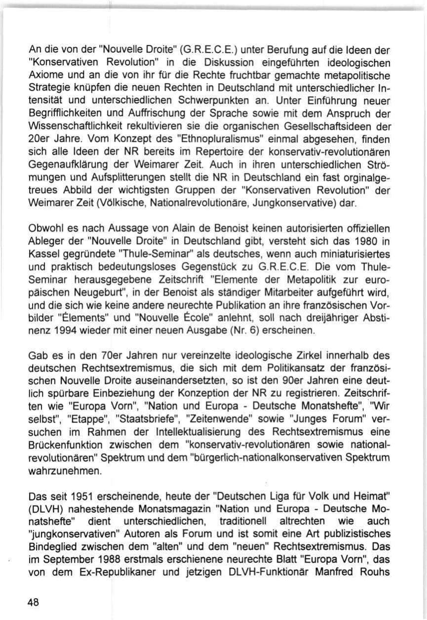 Seite 48 des Verfassungsschutzbericht 1993 Hamburg