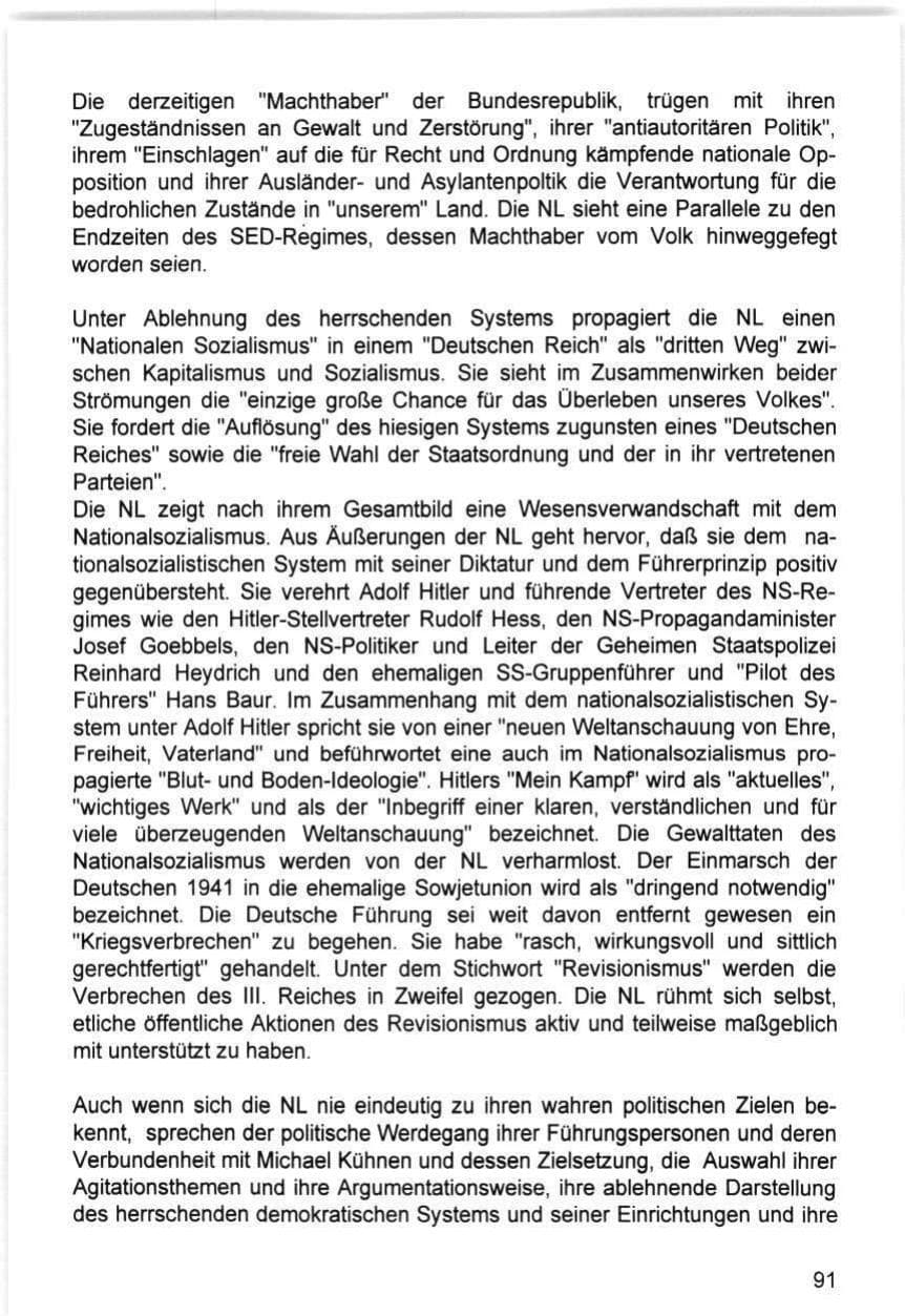Seite 91 des Verfassungsschutzbericht 1993 Hamburg