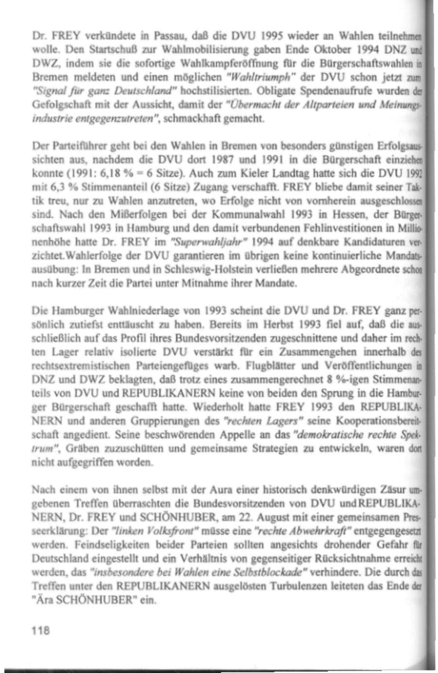 Seite 121 des Verfassungsschutzbericht 1994 Hamburg