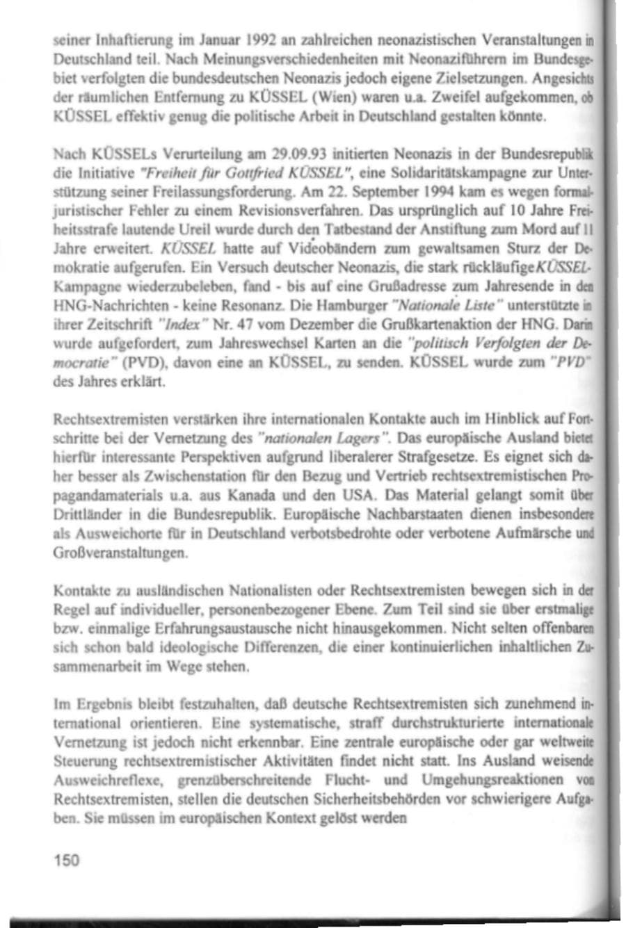 Seite 153 des Verfassungsschutzbericht 1994 Hamburg