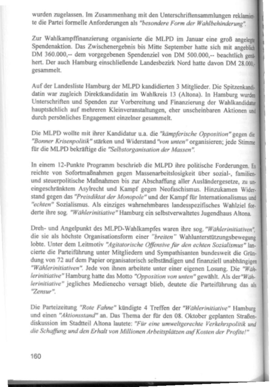 Seite 163 des Verfassungsschutzbericht 1994 Hamburg