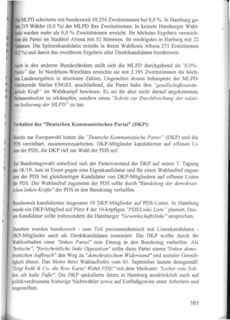 Seite 164 des Verfassungsschutzbericht 1994 Hamburg