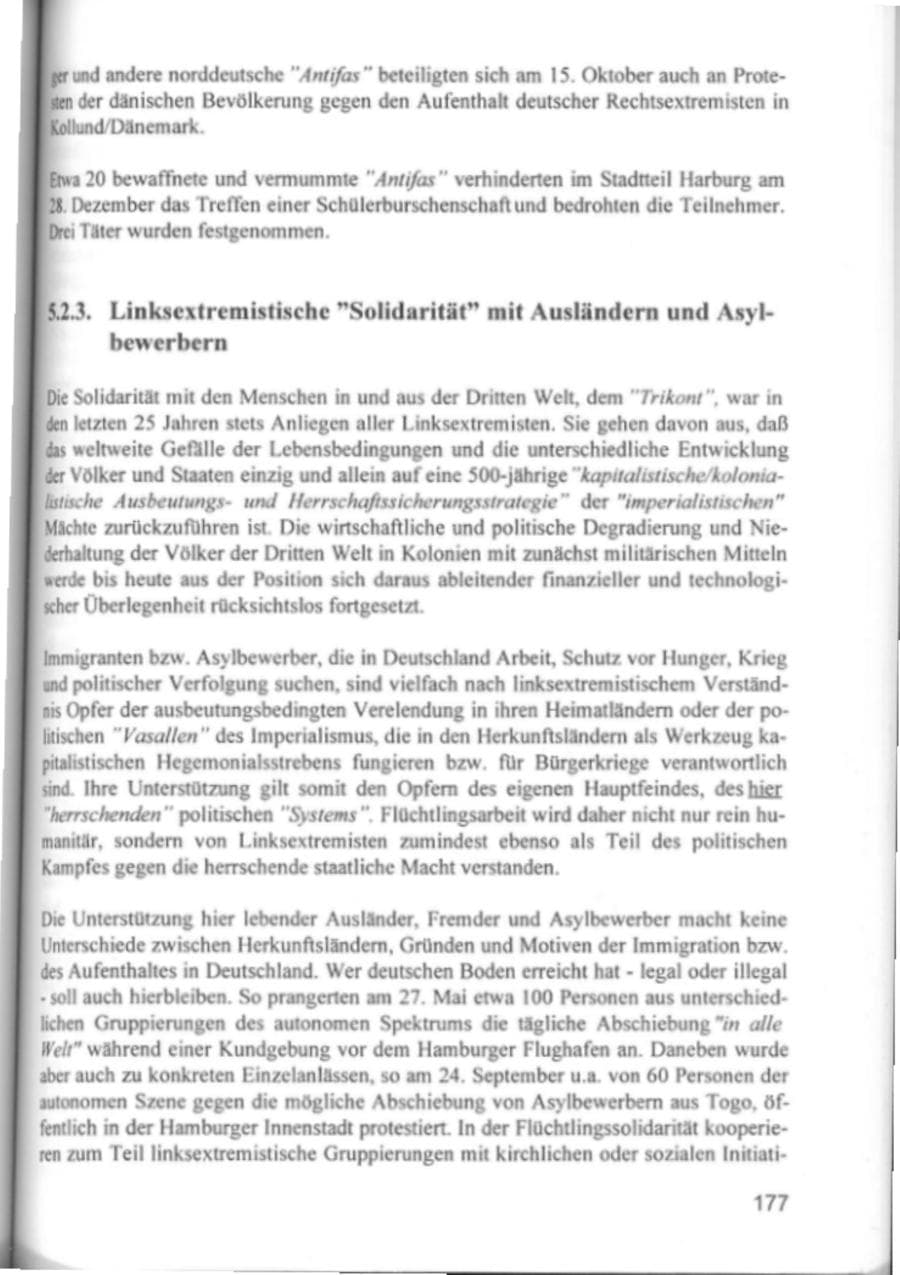 Seite 180 des Verfassungsschutzbericht 1994 Hamburg