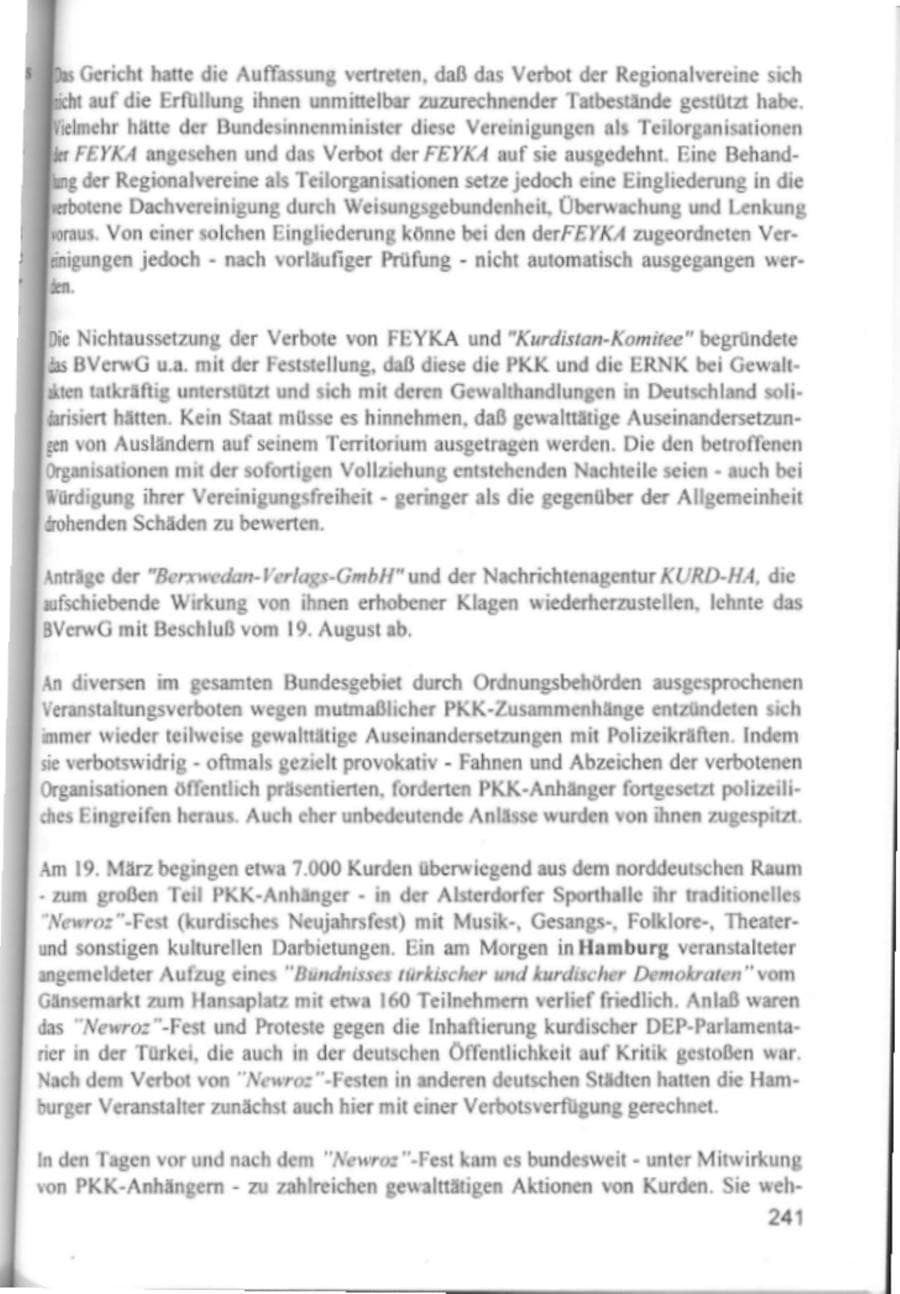 Seite 244 des Verfassungsschutzbericht 1994 Hamburg