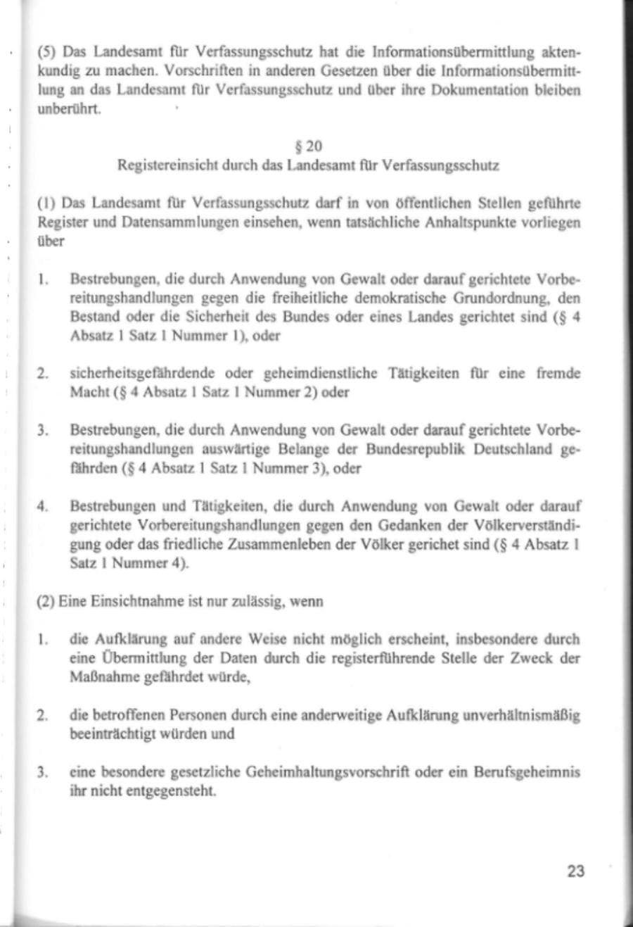 Seite 26 des Verfassungsschutzbericht 1994 Hamburg