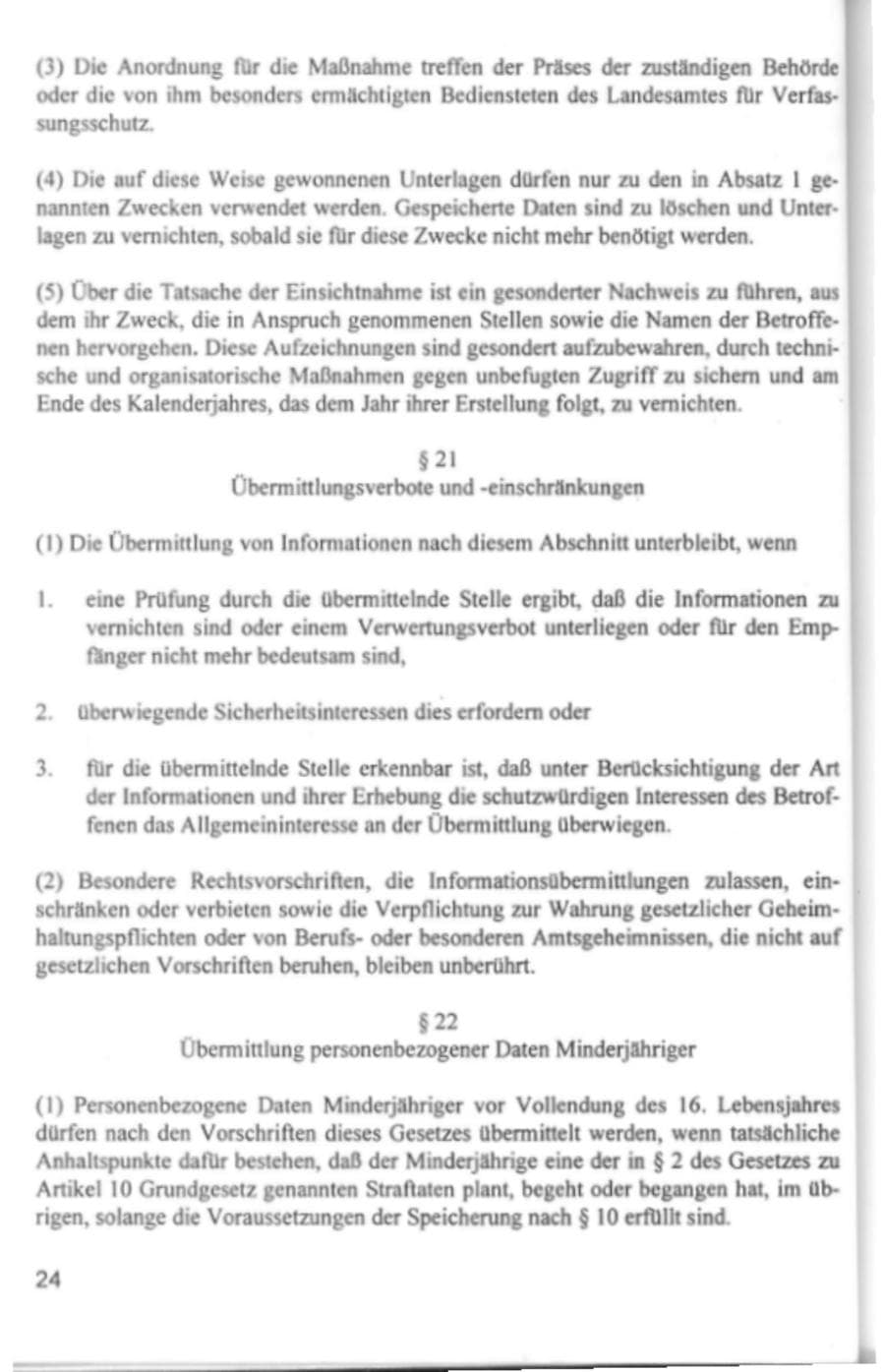 Seite 27 des Verfassungsschutzbericht 1994 Hamburg