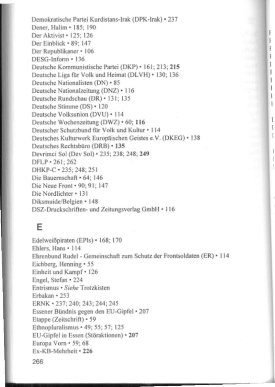 Seite 269 des Verfassungsschutzbericht 1994 Hamburg