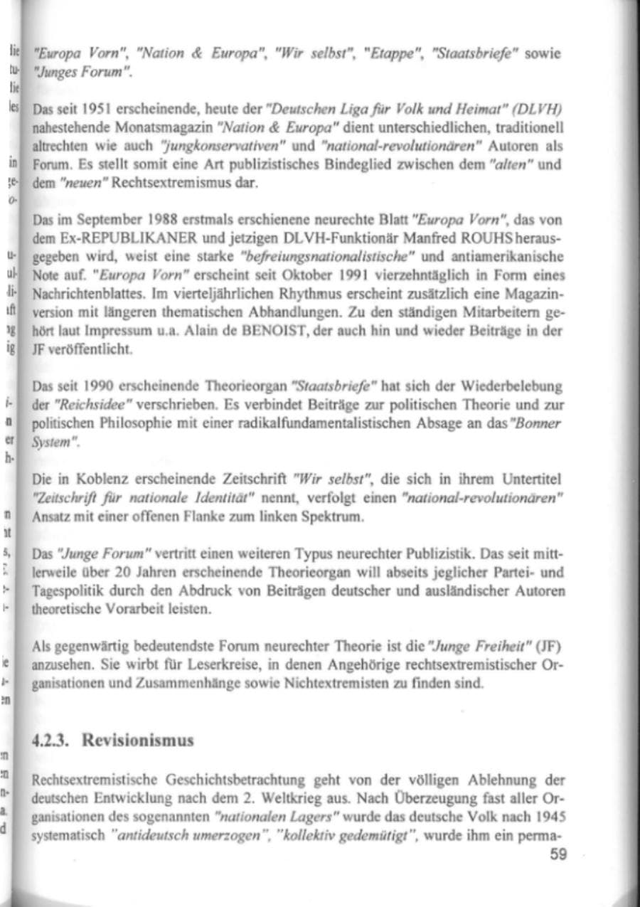 Seite 62 des Verfassungsschutzbericht 1994 Hamburg