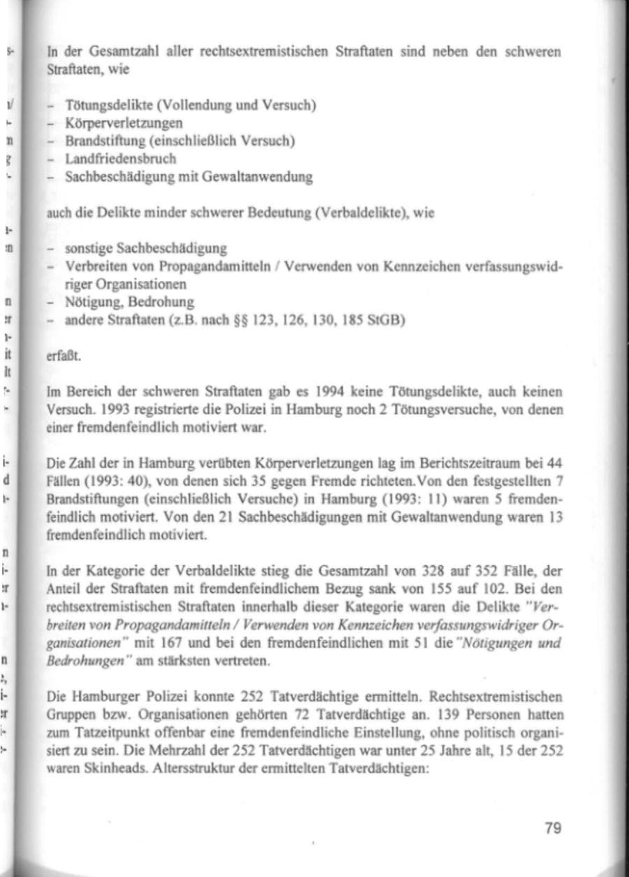 Seite 82 des Verfassungsschutzbericht 1994 Hamburg