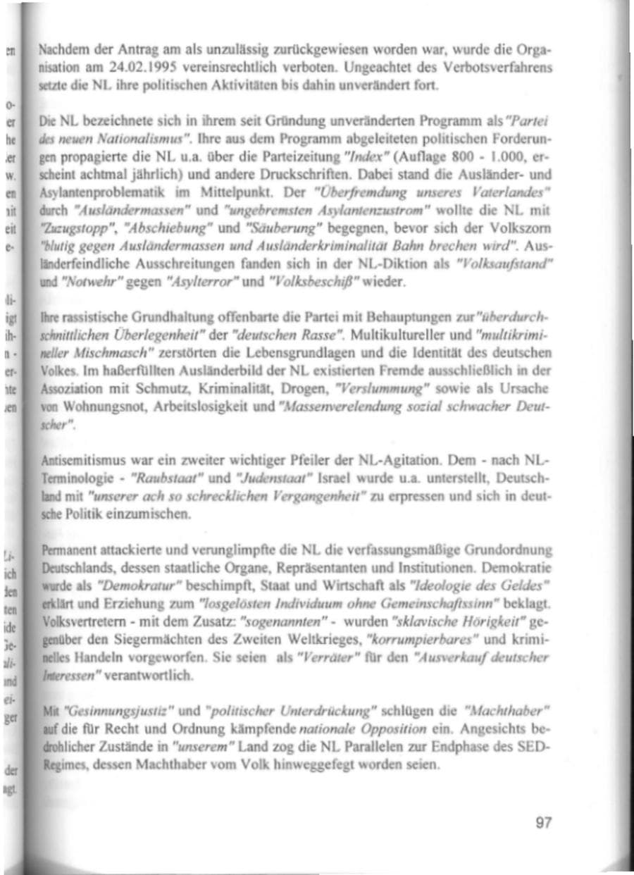 Seite 100 des Verfassungsschutzbericht 1994 Hamburg