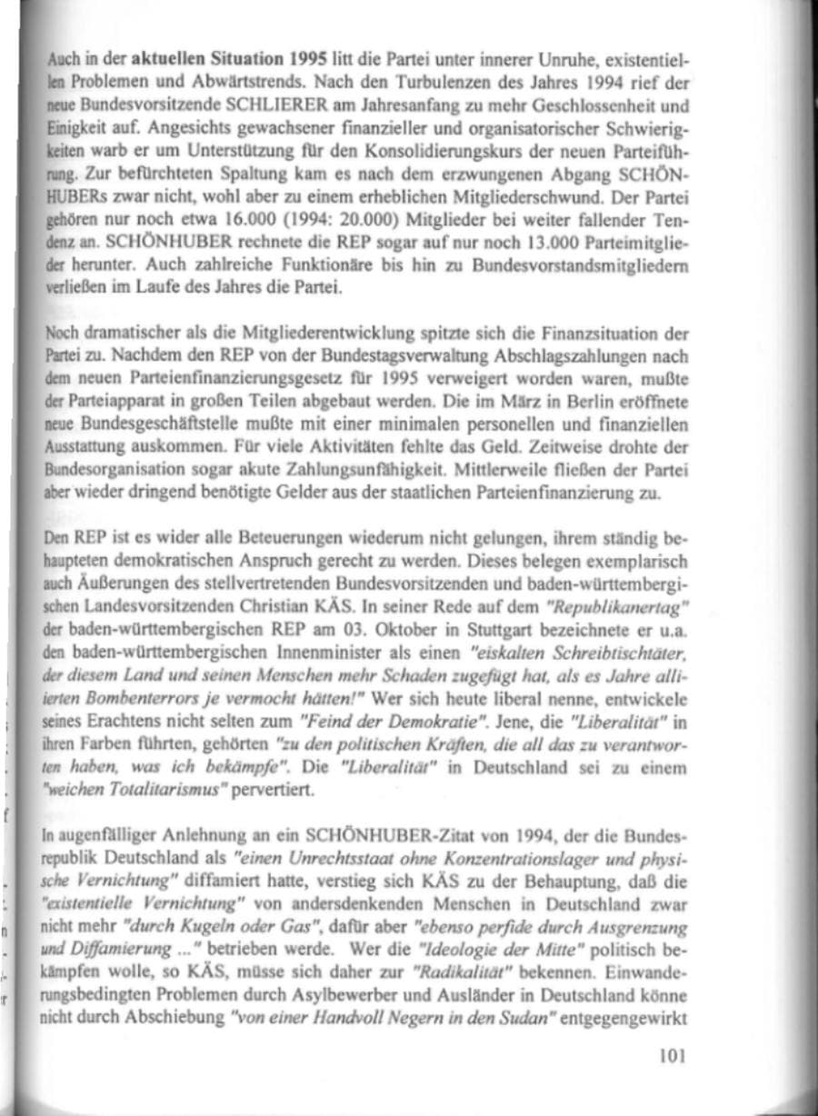 Seite 106 des Verfassungsschutzbericht 1995 Hamburg
