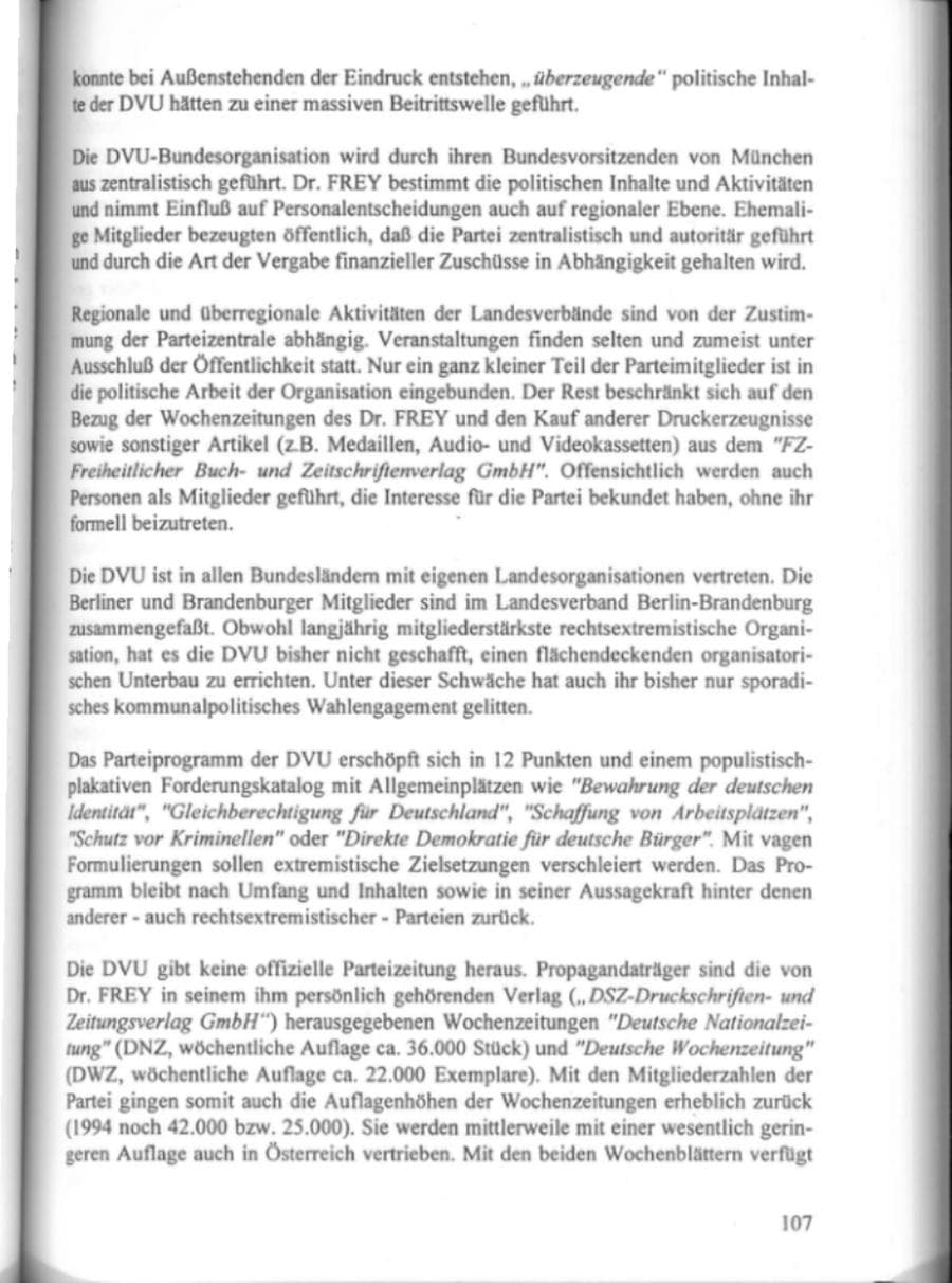 Seite 112 des Verfassungsschutzbericht 1995 Hamburg