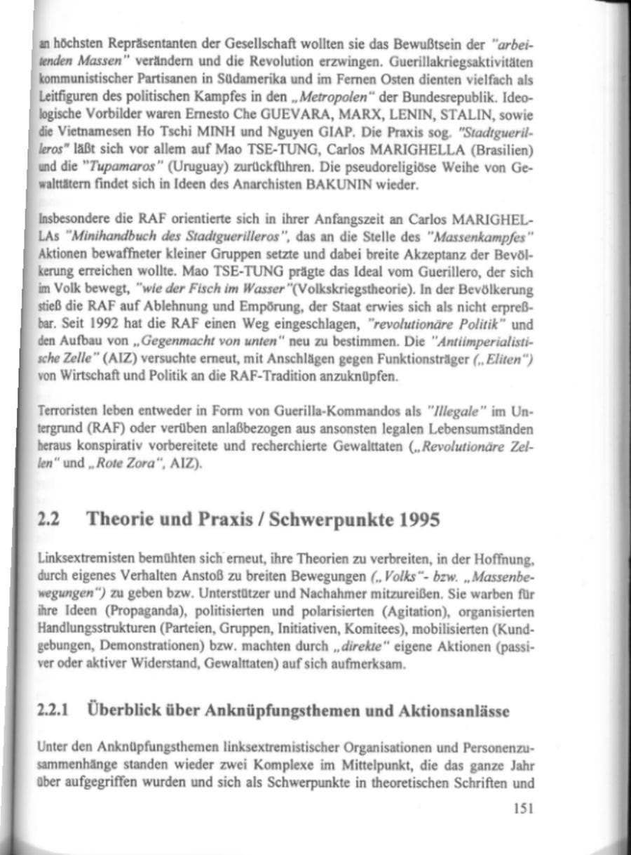 Seite 156 des Verfassungsschutzbericht 1995 Hamburg