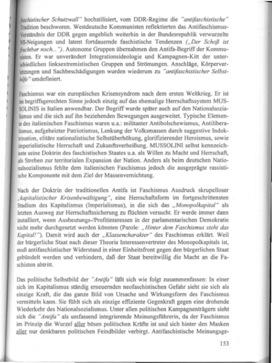 Seite 158 des Verfassungsschutzbericht 1995 Hamburg