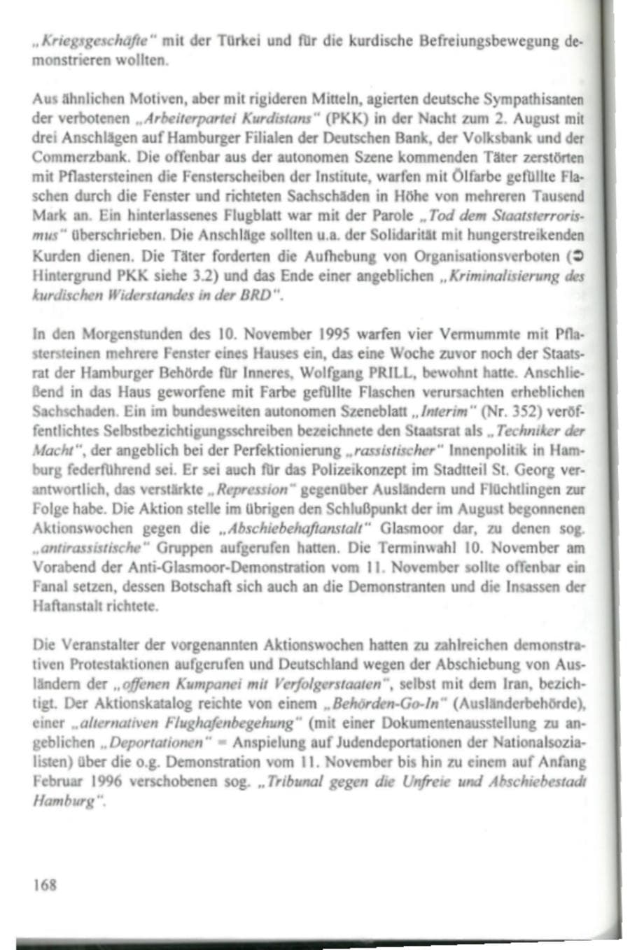 Seite 173 des Verfassungsschutzbericht 1995 Hamburg