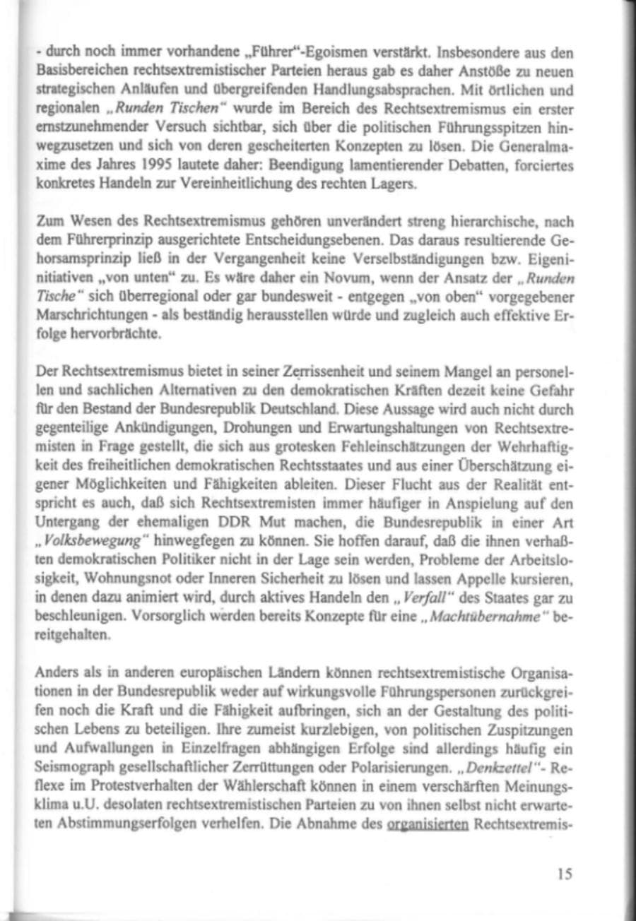 Seite 20 des Verfassungsschutzbericht 1995 Hamburg
