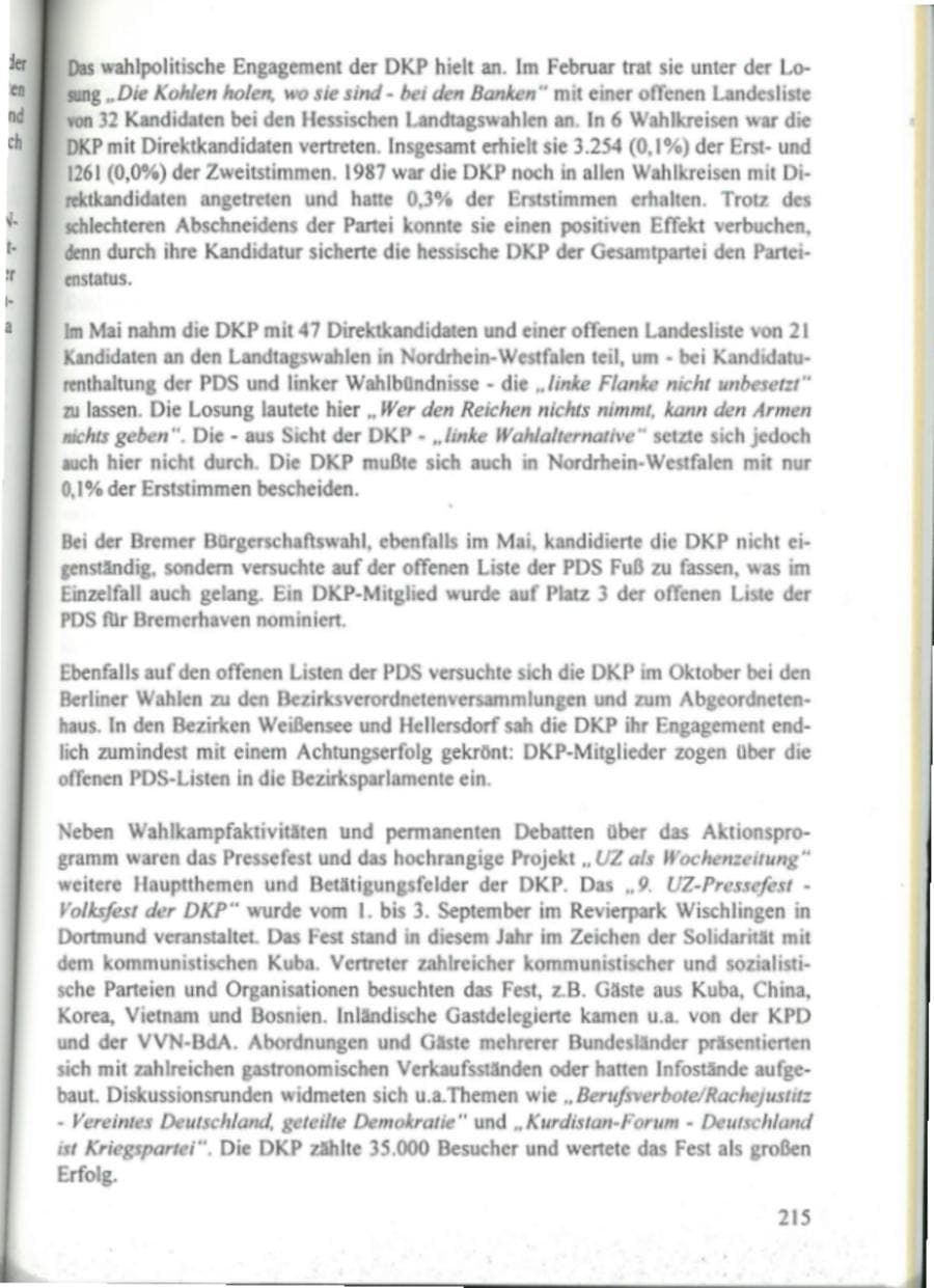 Seite 220 des Verfassungsschutzbericht 1995 Hamburg
