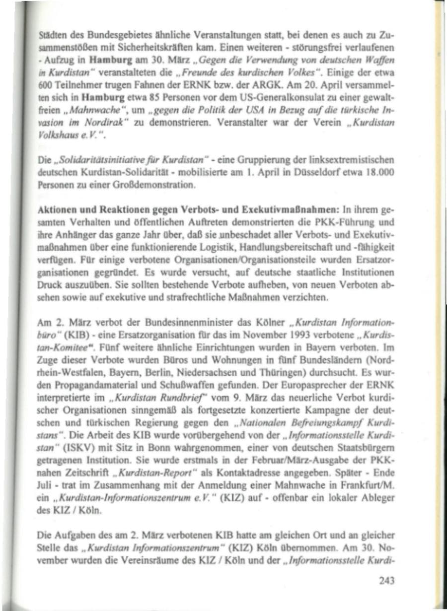 Seite 248 des Verfassungsschutzbericht 1995 Hamburg